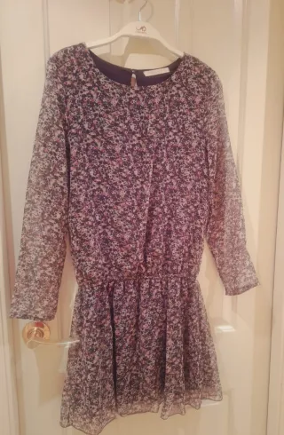 Vestido floral manga larga