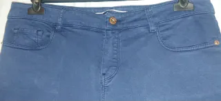 Pantalón Massimo Dutti Azul T.42 Skinny Fit