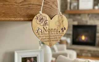 Placca Cuore Legno Nonni Regalo