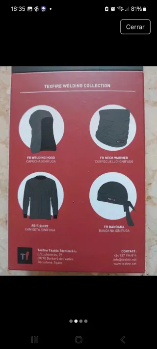 Balaclava Ignífuga Texfire Talla Única