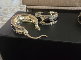 Pendientes ONCHI TRENDS Acero Inox Circonita Negra