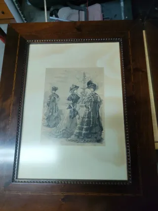 2 Cuadros Dibujos Carbón Mujer