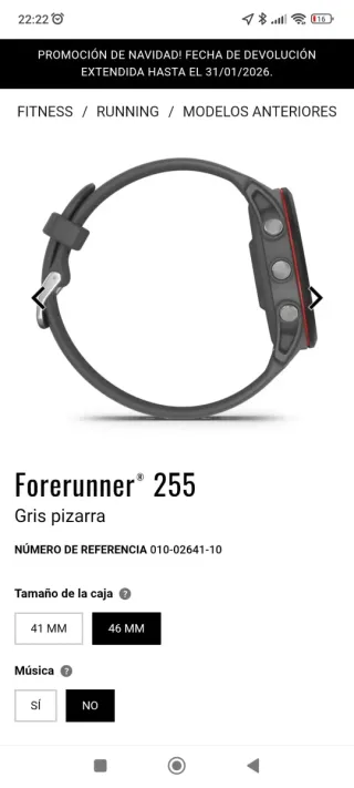 Reloj Garmin Forerunner 255 GPS