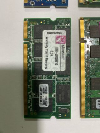 Memorias RAM para portatil