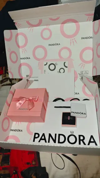 Charm Pandora Lazo Rosa
