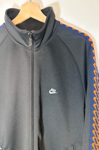 Nike Track Jacket Vintage Sleeve Black Orange Tape