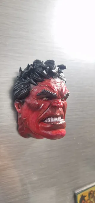 Imán Cabeza Hulk Rojo