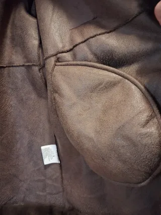 Abrigo de pelo sintético marrón Talla S