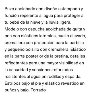 Buzo repelente al agua infantil H&M Mickey Mouse