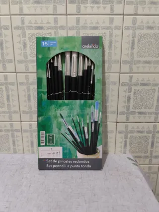 Set 15 pennelli tondi Crelando