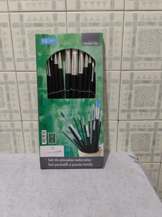 Set 15 pennelli tondi Crelando