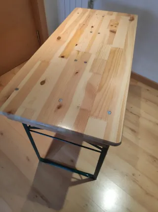 Mesa Plegable Madera y Metal