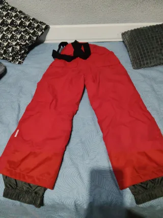 Pantalones de esquí rojos para 8 años