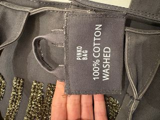 Borsa Pinko grigia con paillettes