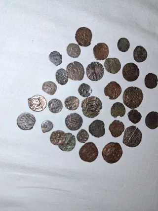 Lote de monedas antiguas vellón