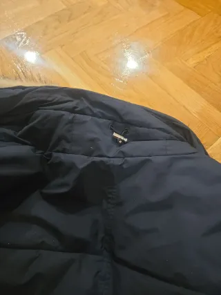 Abrigo plumas corto azul marino