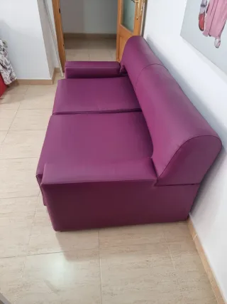 Sofá 2 plazas púrpura