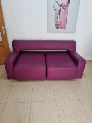 Sofá 2 plazas púrpura