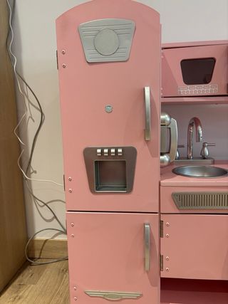 Cocina de Juguete Madera Rosa.