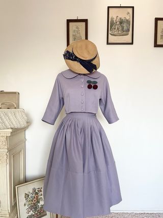 Set Vintage Anni '50: Top Corto e Gonna Midi