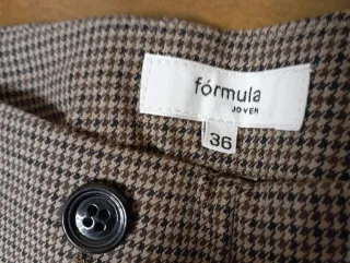 Pantalón pata de gallo recto ancho