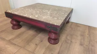 MESA BAJA CENTRO AUXILIAR MADERA Y MARMOL