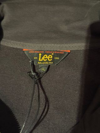 Jersey Lee Negro Media Cremallera