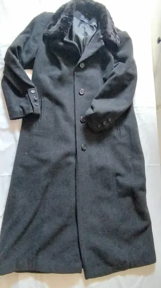 Abrigo largo mujer gris