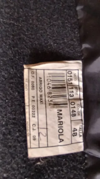 Abrigo largo mujer gris