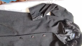 Abrigo largo mujer gris