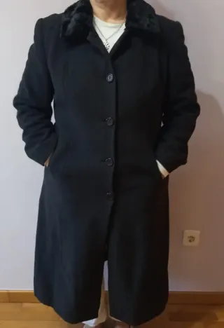 Abrigo largo mujer gris