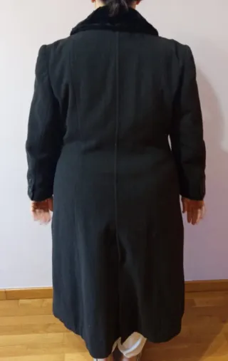 Abrigo largo mujer gris