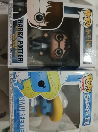Funko Pop Harry Potter y Pitufina. 20 € cada uno
