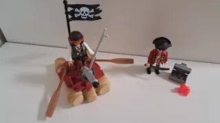 Lote Piratas Playmobil con Barco y Cañón