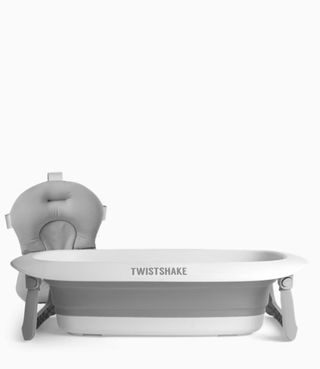 Bañera Twistshake plegable gris y blanca NUEVA