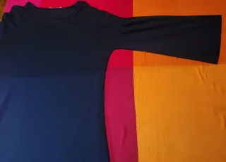 Vestido azul manga larga