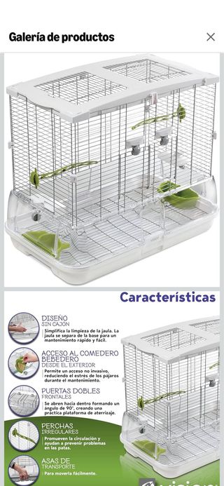 Jaula para pájaros Agapornis y Ninfas