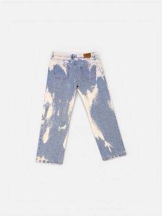 Jeans strappati taglia 38 bianco e blu