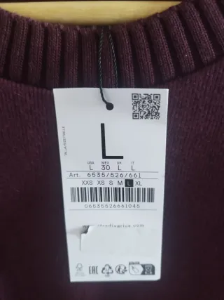 Jersey fino morado talla L