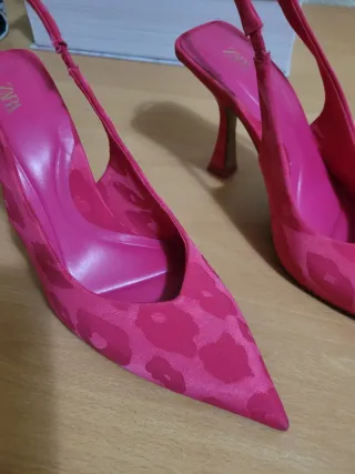 Tacones Zara Rosa Slingback