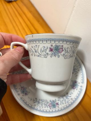 TAZAS CON PLATO VINTAGE