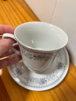 TAZAS CON PLATO VINTAGE