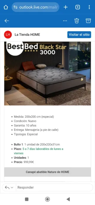 Colchón seminuevo 2x2