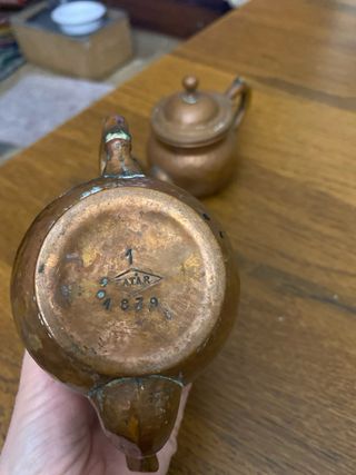 Coppia teiere antiche in rame