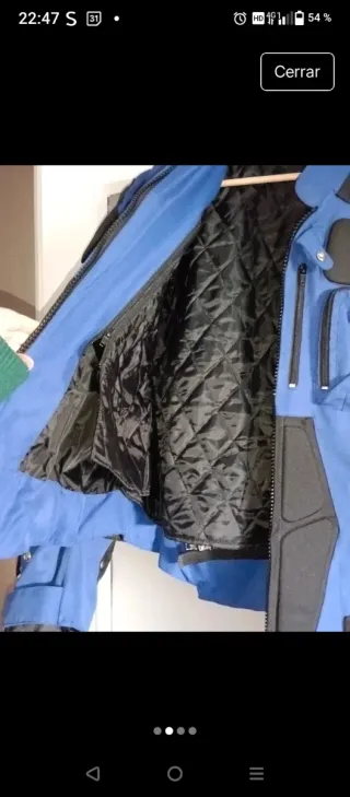 Chaqueta Moto Cordura Protecciones Azul