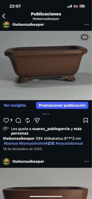 Maceta Bonsai Shibakatsu 9x7x3 cm