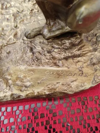 Scultura bronzo vintage Les Guépards