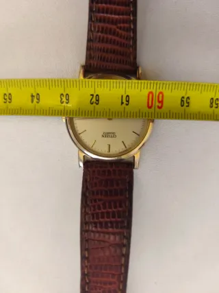 Reloj Citizen Quartz Dorado y Marrón