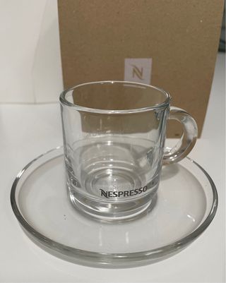 Taza de café Nespresso de cristal