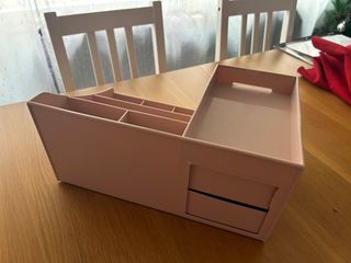 Organizador de escritorio rosa